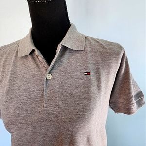 Tommy Hilfiger NWT boys grey heather polo shirt L 16/18
